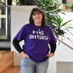 Suzanne Powell, Manager Alcohol and other drug support services at Ballarat Community Health looking to camera and smiling